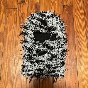 White and Black Fuzzy Sheisty